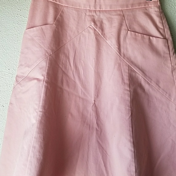 High waisted pastel femenine pink cotton skirt - Picture 3 of 8